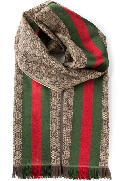 gucci head scarf men's|Gucci scarf with fur trim.